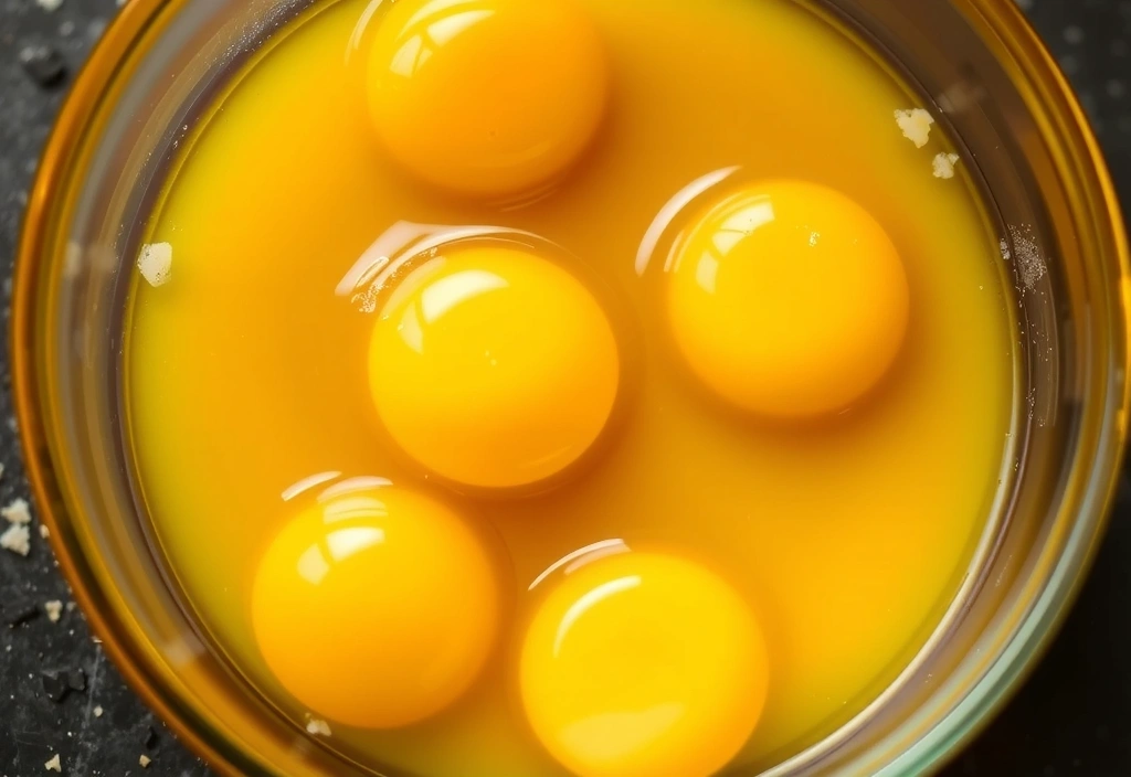 Κρόκοι αυγών σε ένα μπολ